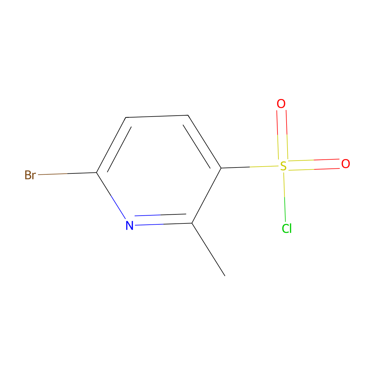 6-Bromo-2-methylpyridine-3-sulfonyl chloride molecular structure, CAS 1596954-10-7