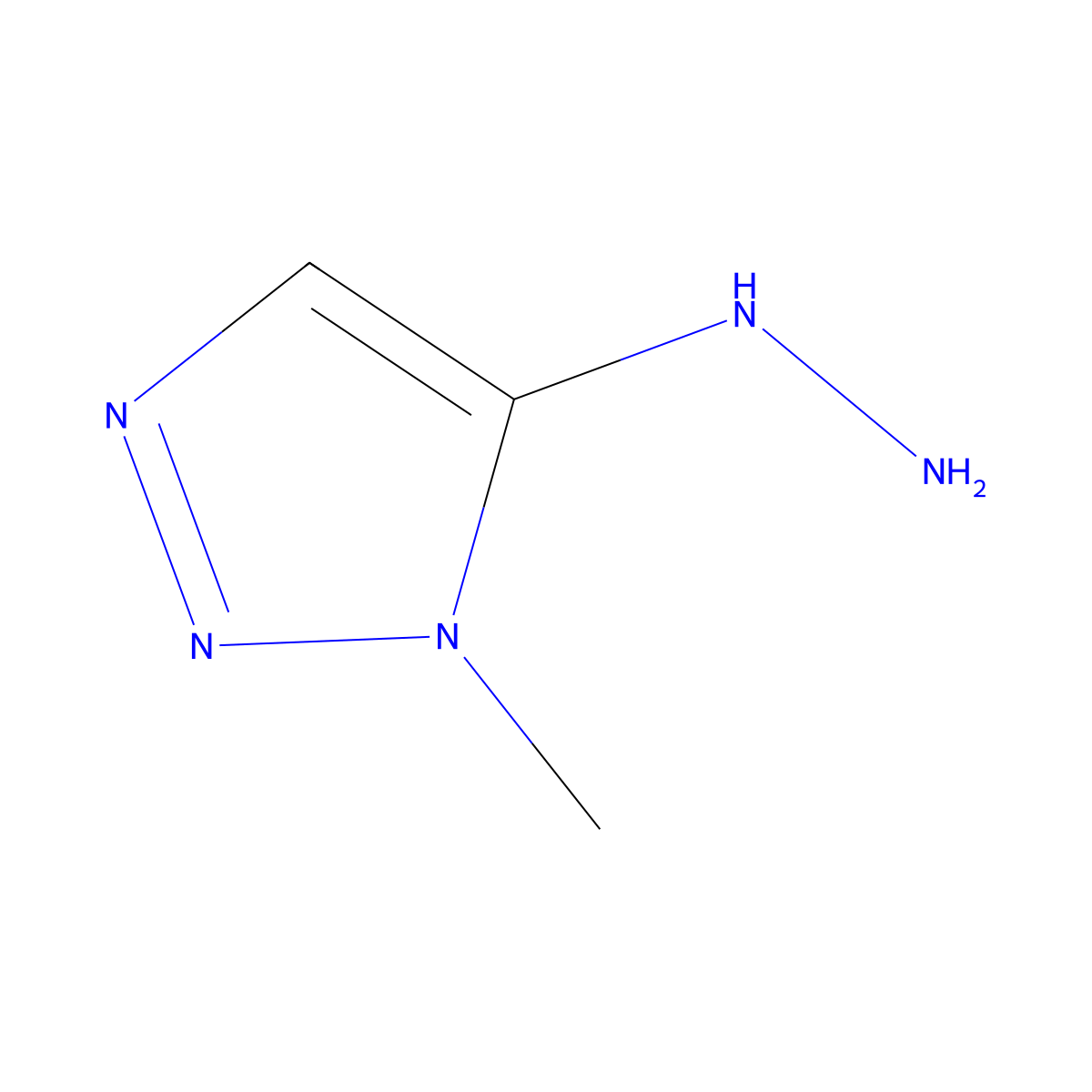 5-hydrazinyl-1-methyl-1H-1,2,3-triazole molecular structure, CAS 1596957-77-5