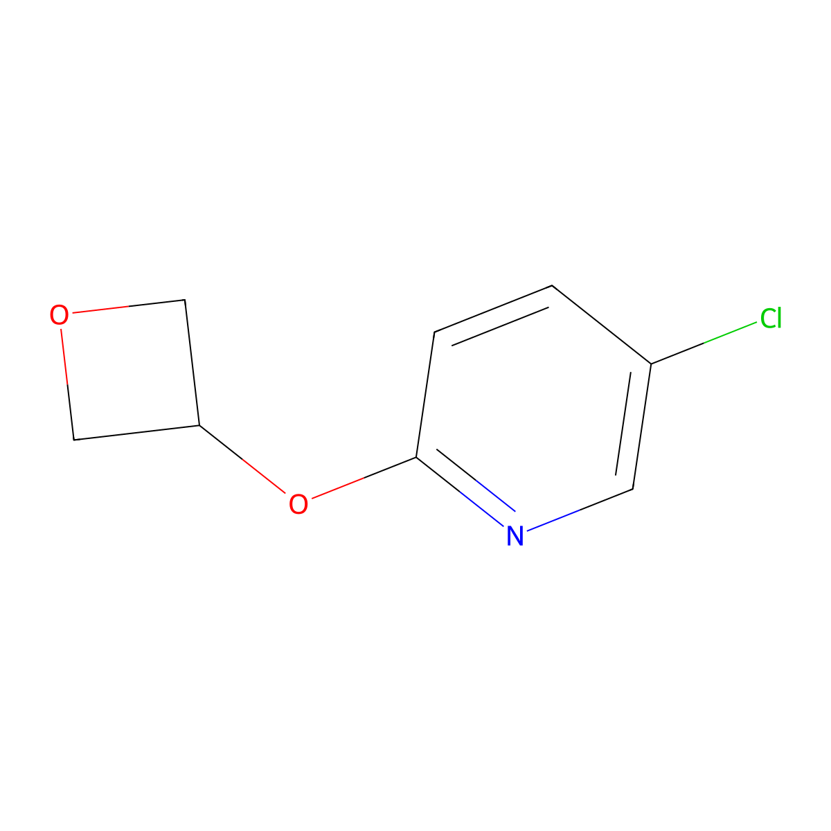 5-Chloro-2-(oxetan-3-yloxy)pyridine molecular structure, CAS 1596971-20-8