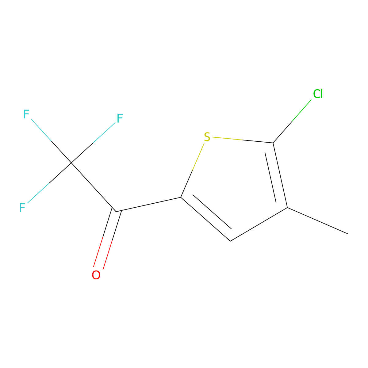 1-(5-Chloro-4-methylthiophen-2-yl)-2,2,2-trifluoroethanone molecular structure, CAS 1596974-38-7
