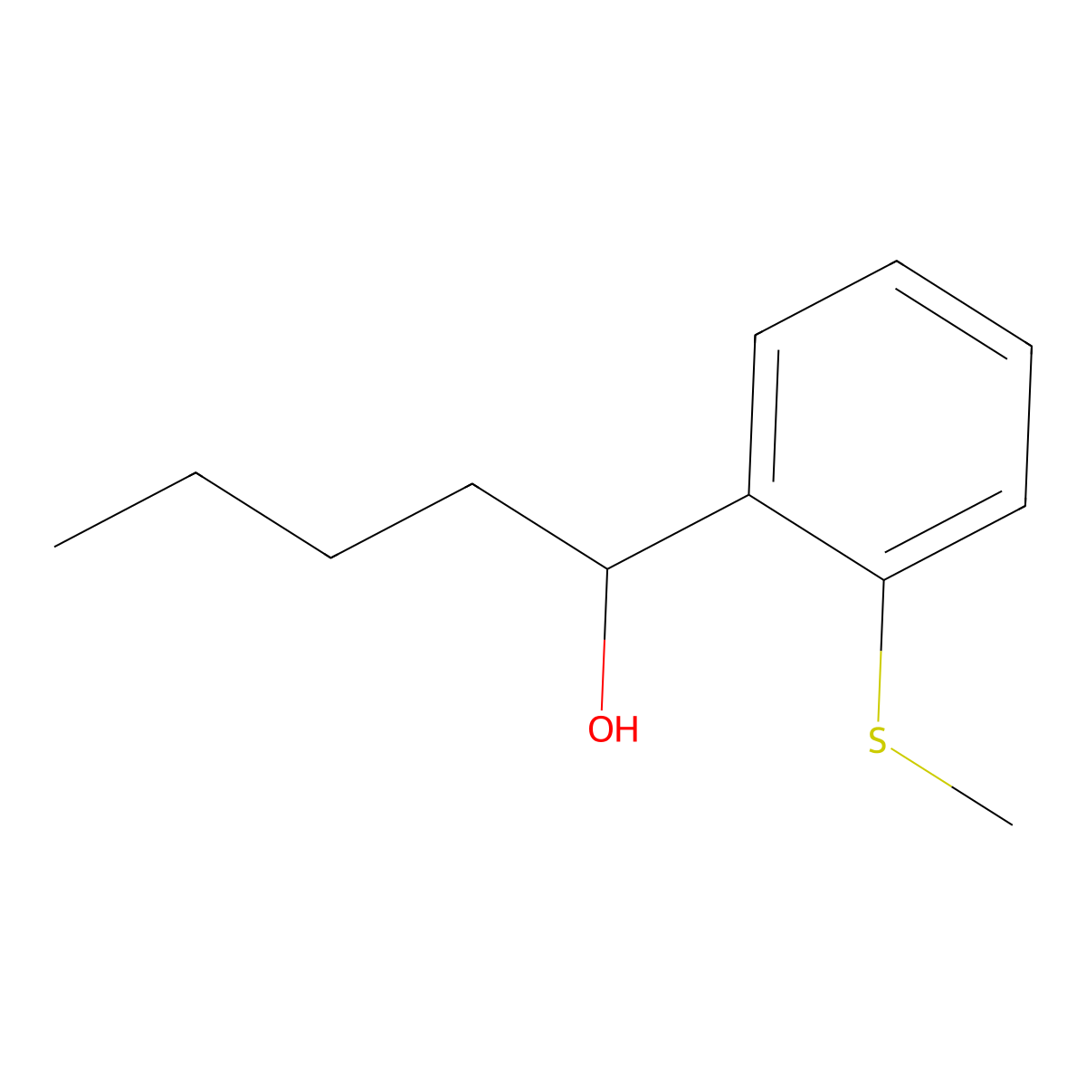 alpha-Butyl-2-(methylthio)benZenemethanol molecular structure, CAS 1596983-29-7