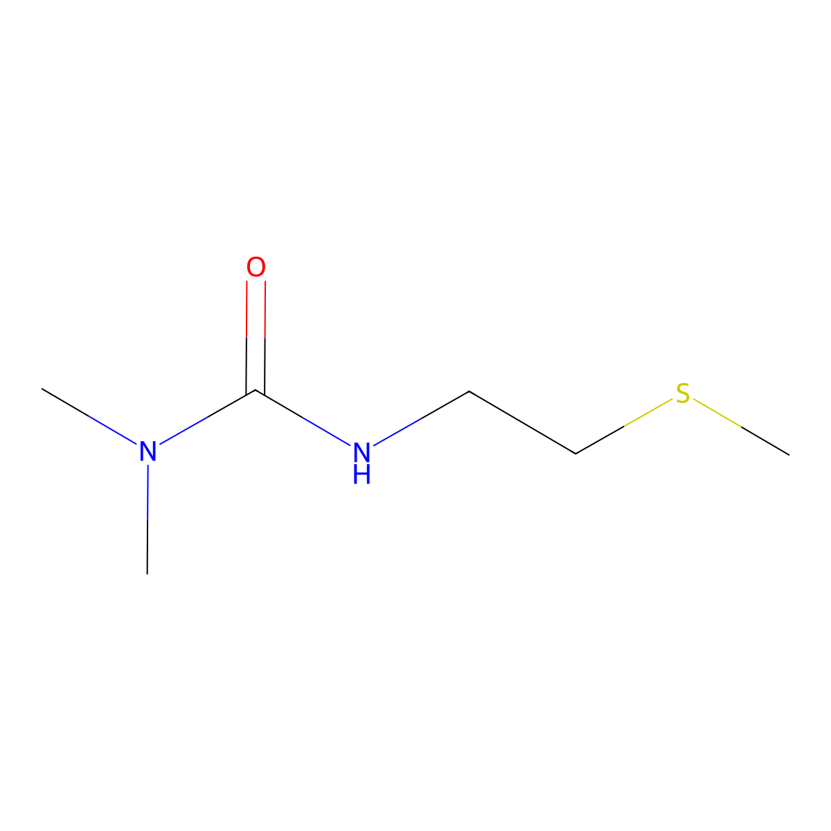 3,3-Dimethyl-1-(2-(methylsulfanyl)ethyl)urea molecular structure, CAS 1596984-64-3