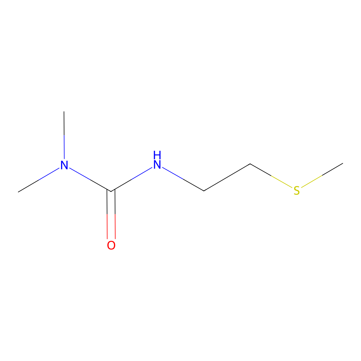 3,3-Dimethyl-1-(2-(methylsulfanyl)ethyl)urea molecular structure, CAS 1596984-64-3