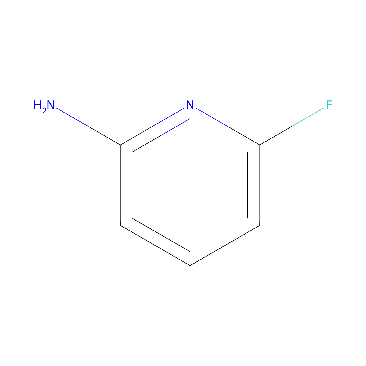 6-Fluoropyridin-2-amine molecular structure, CAS 1597-32-6