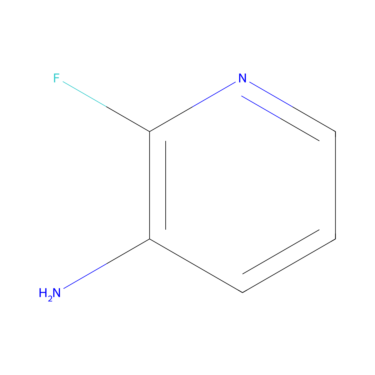 2-Fluoropyridin-3-amine molecular structure, CAS 1597-33-7