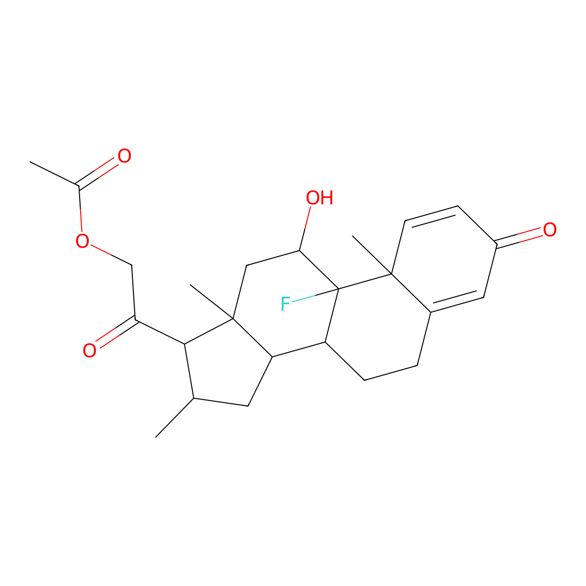 Desoxymetasone 21-acetate molecular structure, CAS 1597-78-0