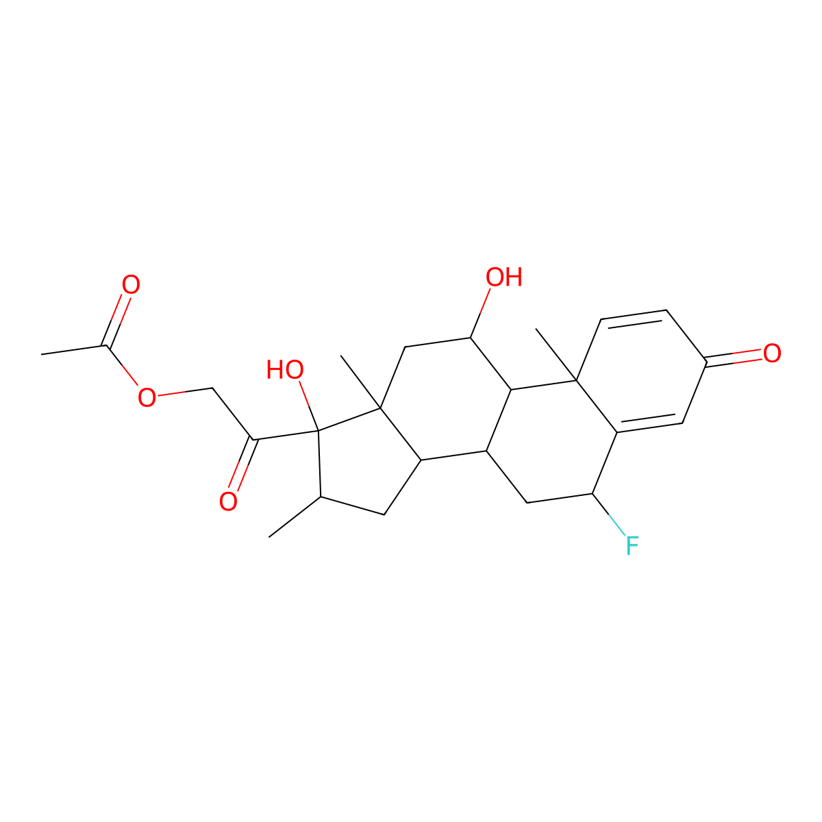 Paramethasone Acetate molecular structure, CAS 1597-82-6
