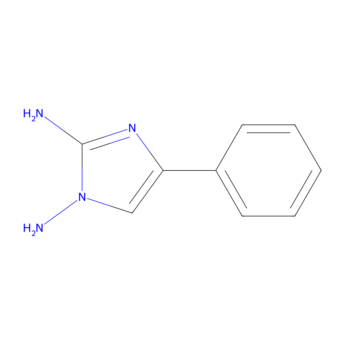 4-phenyl-1H-imidazole-1,2-diamine molecular structure, CAS 15970-40-8