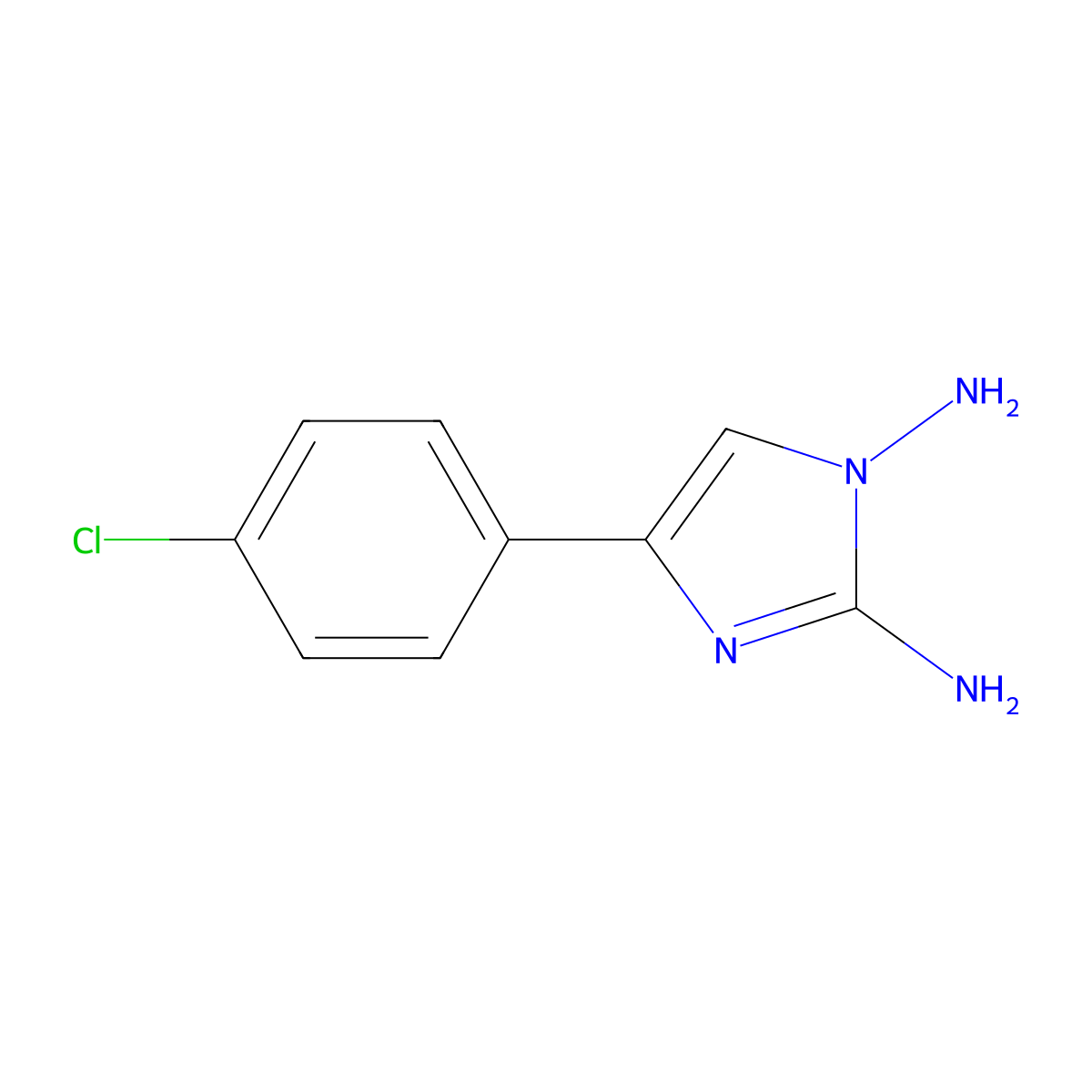 4-(4-chlorophenyl)-1H-imidazole-1,2-diamine molecular structure, CAS 15970-42-0
