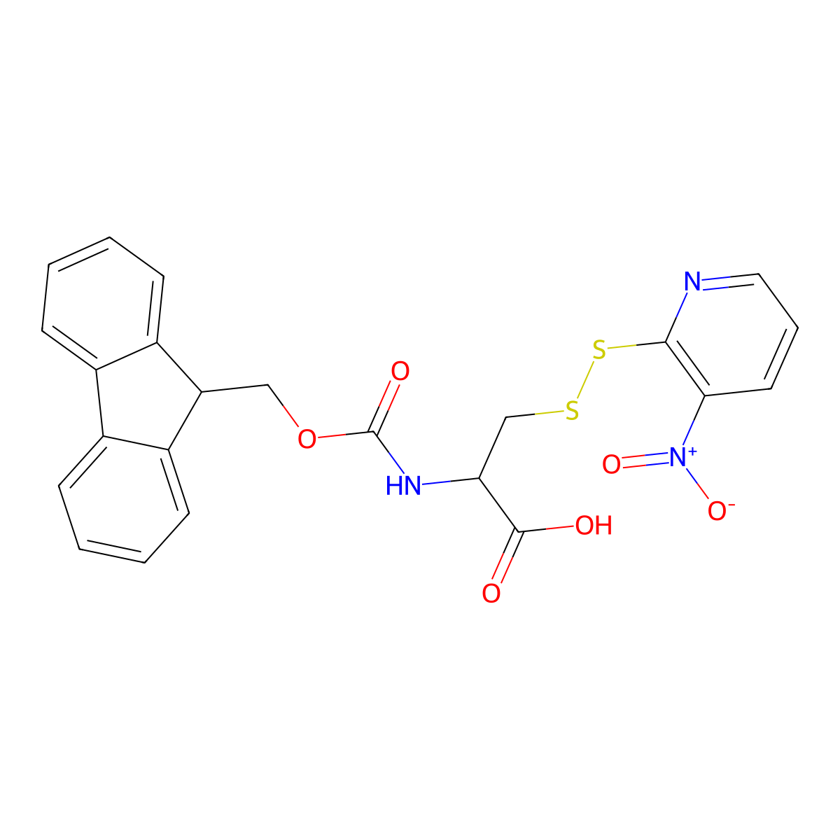 Fmoc-Cys(npys)-OH molecular structure, CAS 159700-51-3