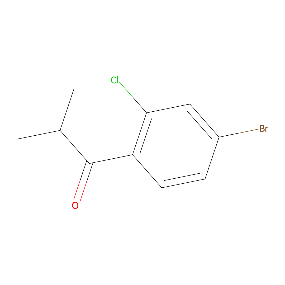 1-(4-Bromo-2-chlorophenyl)-2-methyl-1-propanone molecular structure, CAS 1597002-19-1