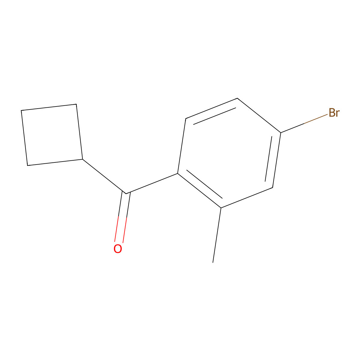 (4-Bromo-2-methylphenyl)(cyclobutyl)methanone molecular structure, CAS 1597006-05-7