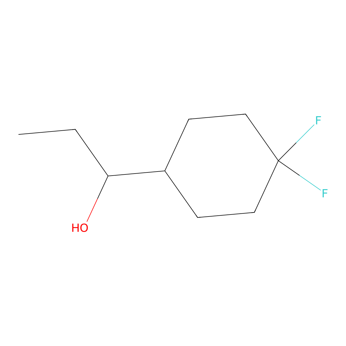 1-(4,4-Difluorocyclohexyl)propan-1-ol molecular structure, CAS 1597067-06-5