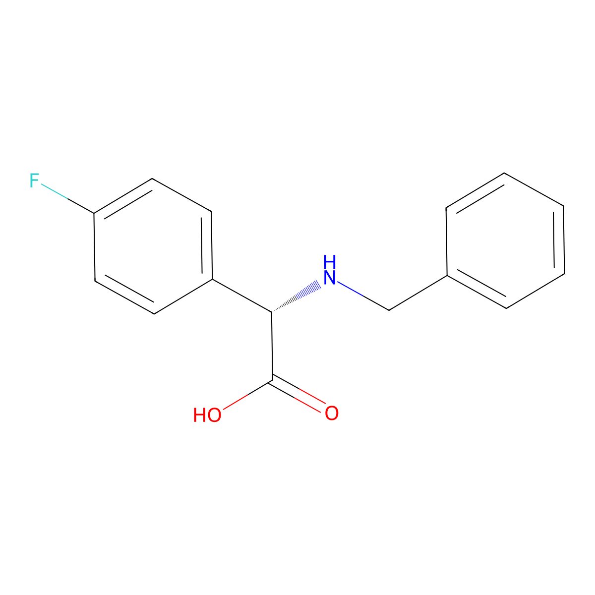 (S)-2-(Benzylamino)-2-(4-fluorophenyl)acetic acid molecular structure, CAS 159707-18-3