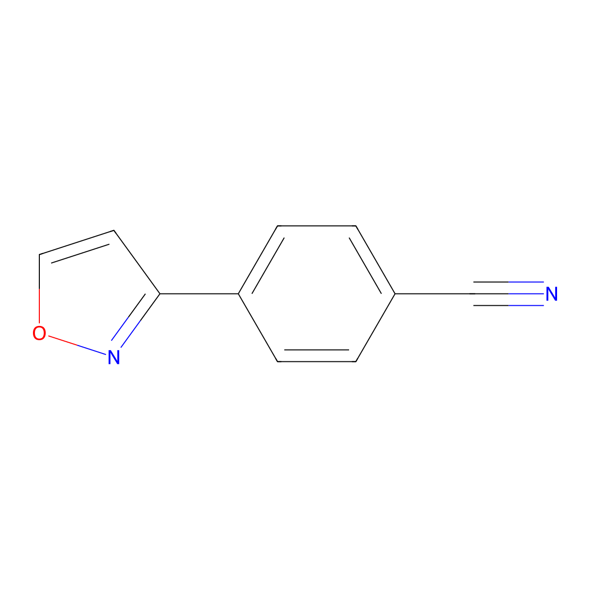 4-(Isoxazol-3-yl)benzonitrile molecular structure, CAS 1597074-59-3