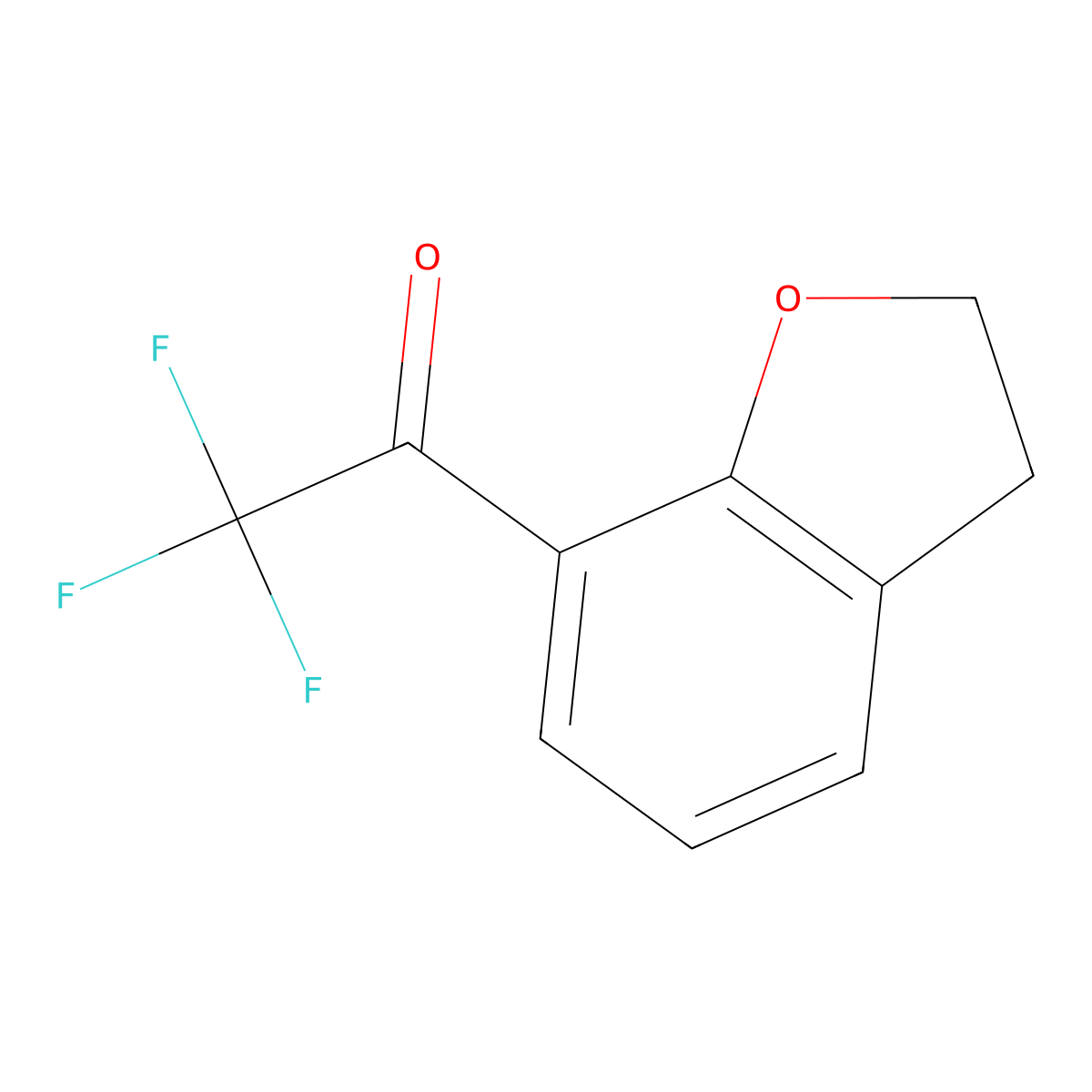 1-(2,3-Dihydro-1-benzofuran-7-yl)-2,2,2-trifluoroethan-1-one molecular structure, CAS 1597080-76-6