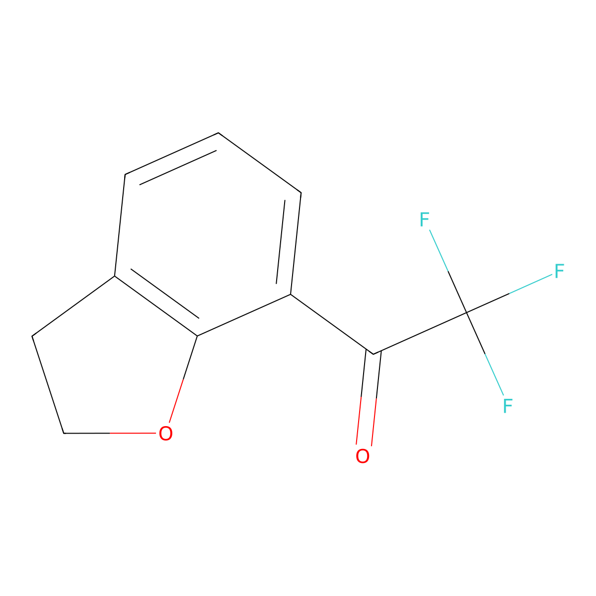 1-(2,3-Dihydro-1-benzofuran-7-yl)-2,2,2-trifluoroethan-1-one molecular structure, CAS 1597080-76-6