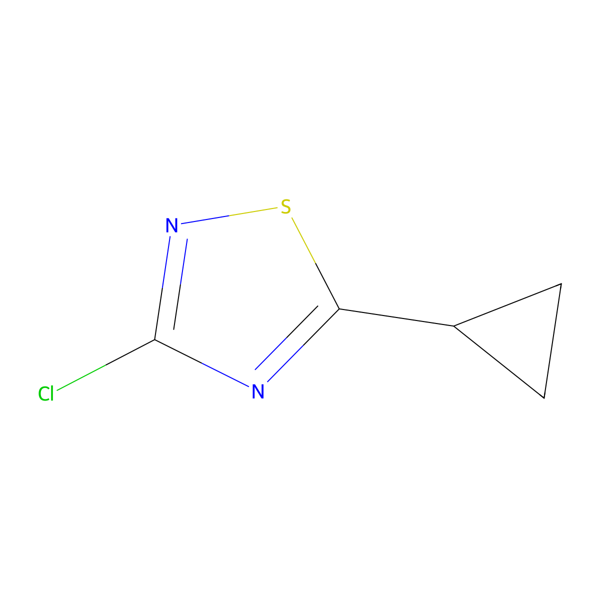 3-Chloro-5-cyclopropyl-1,2,4-thiadiazole molecular structure, CAS 1597081-85-0
