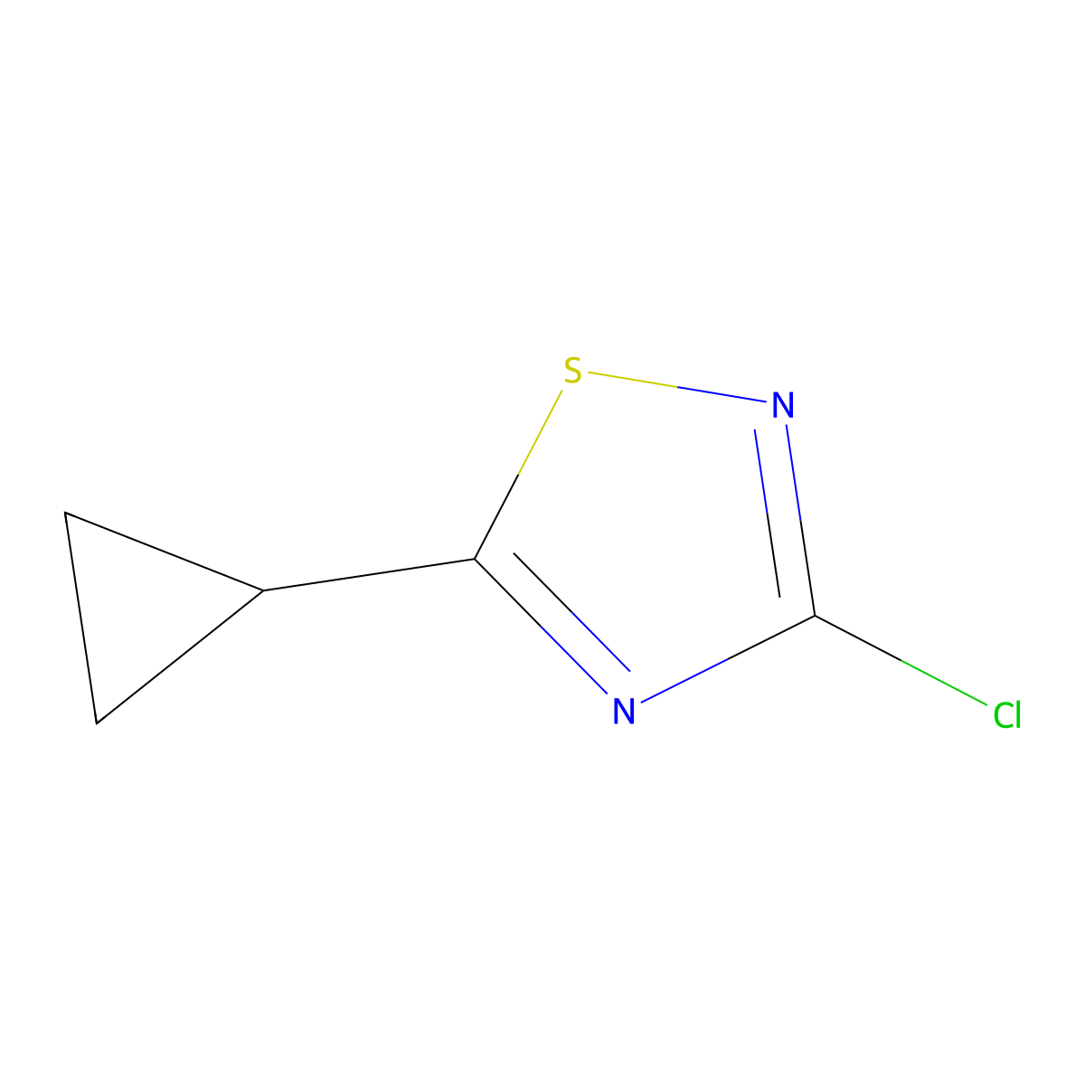 3-Chloro-5-cyclopropyl-1,2,4-thiadiazole molecular structure, CAS 1597081-85-0