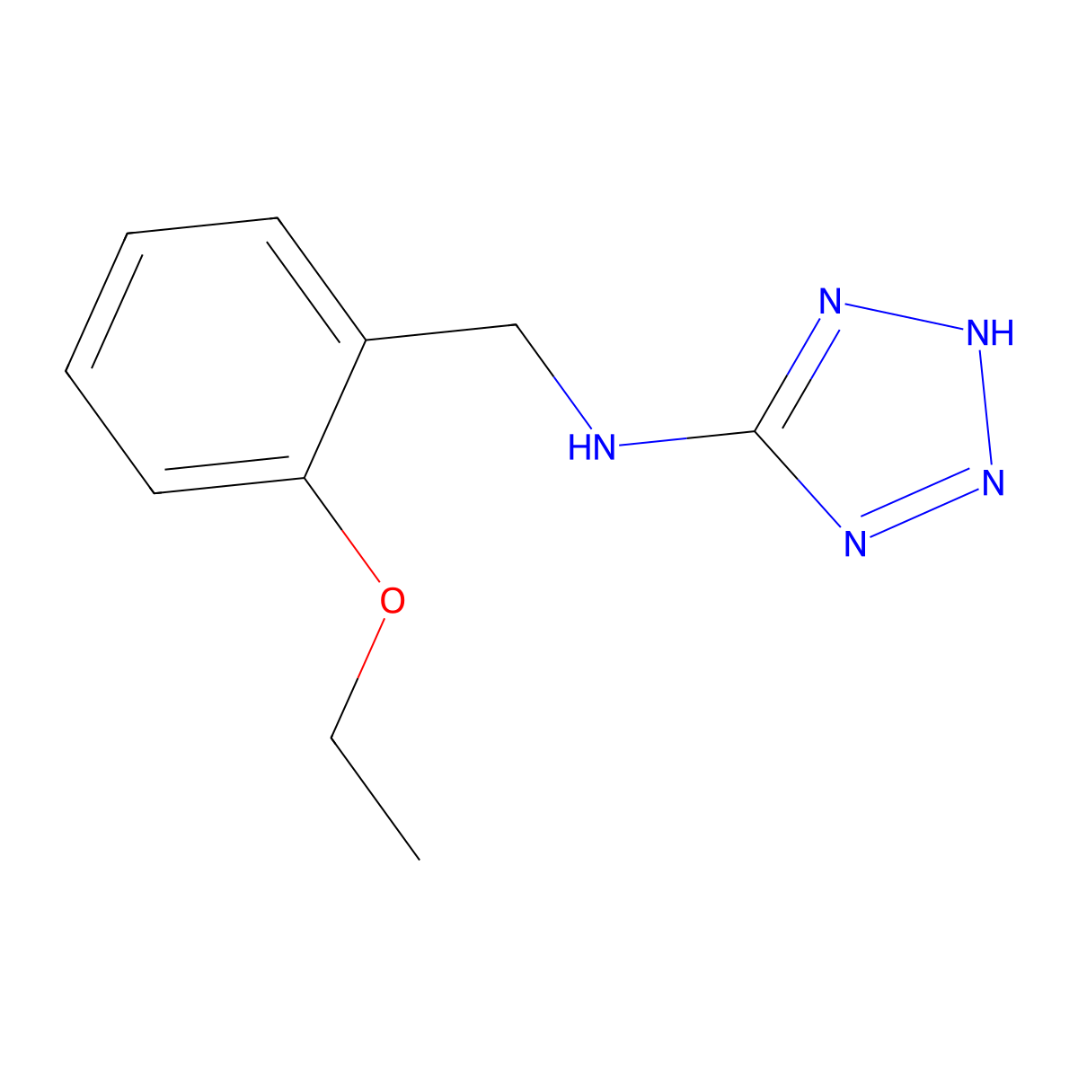 N-[(2-ethoxyphenyl)methyl]-2H-tetrazol-5-amine molecular structure, CAS 159709-07-6