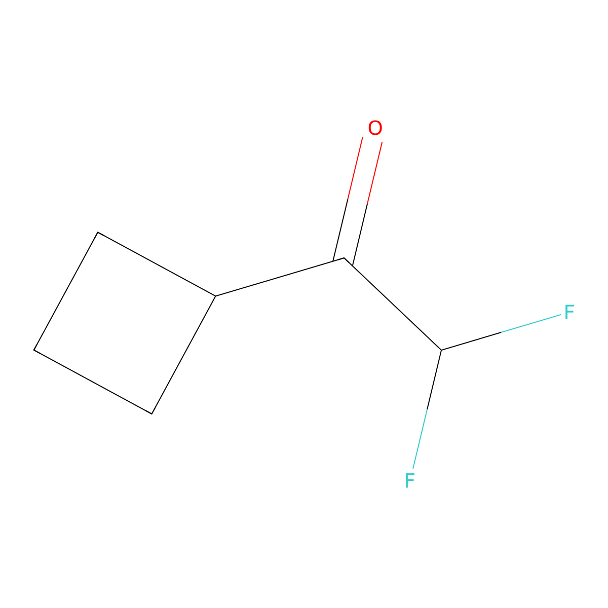 1-Cyclobutyl-2,2-difluoroethan-1-one molecular structure, CAS 1597091-46-7