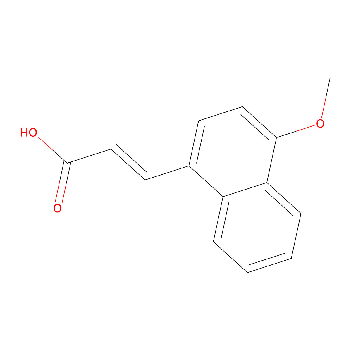 3-(4-Methoxynaphthyl)acrylic acid molecular structure, CAS 15971-30-9
