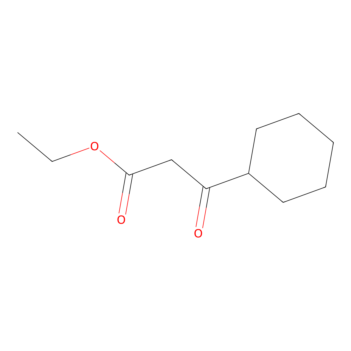 Ethyl 3-cyclohexyl-3-oxopropanoate molecular structure, CAS 15971-92-3