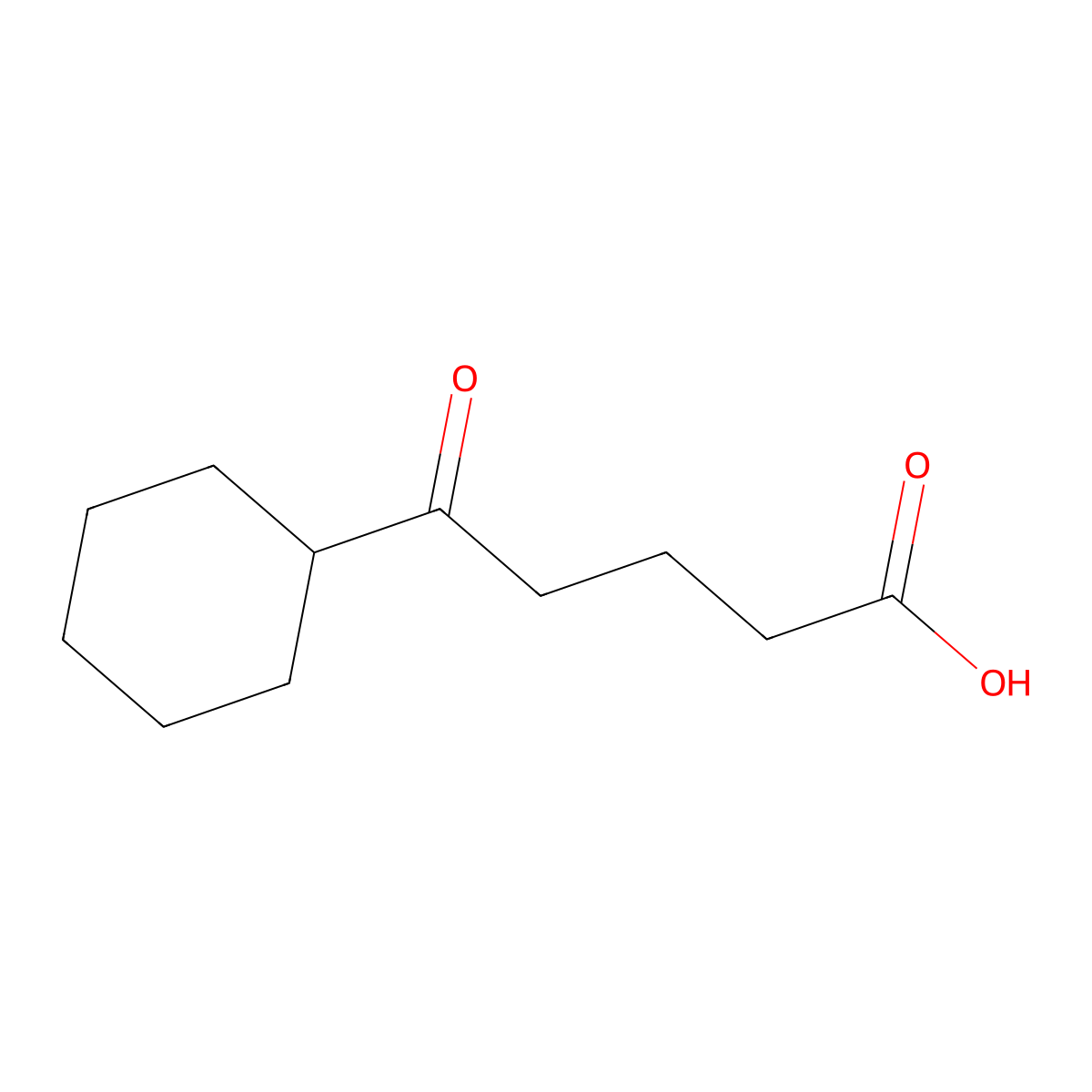 5-Cyclohexyl-5-oxopentanoic acid molecular structure, CAS 15971-96-7