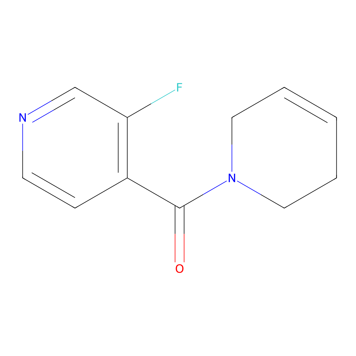 3,6-Dihydro-2H-pyridin-1-yl-(3-fluoropyridin-4-yl)methanone molecular structure, CAS 1597103-07-5