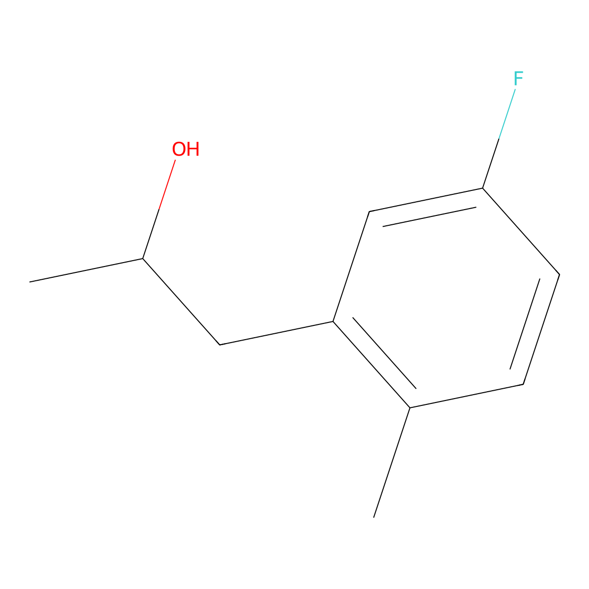 1-(3-Fluoro-6-methylphenyl)-2-propanol molecular structure, CAS 1597110-05-8