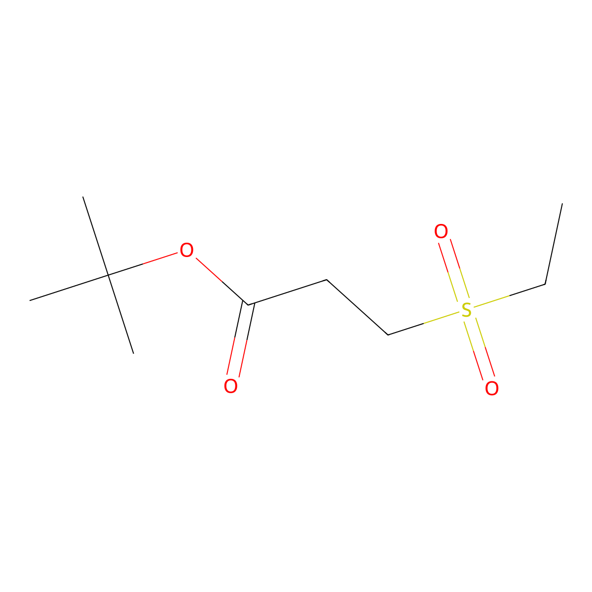 tert-Butyl 3-(ethanesulfonyl)propanoate molecular structure, CAS 1597121-68-0