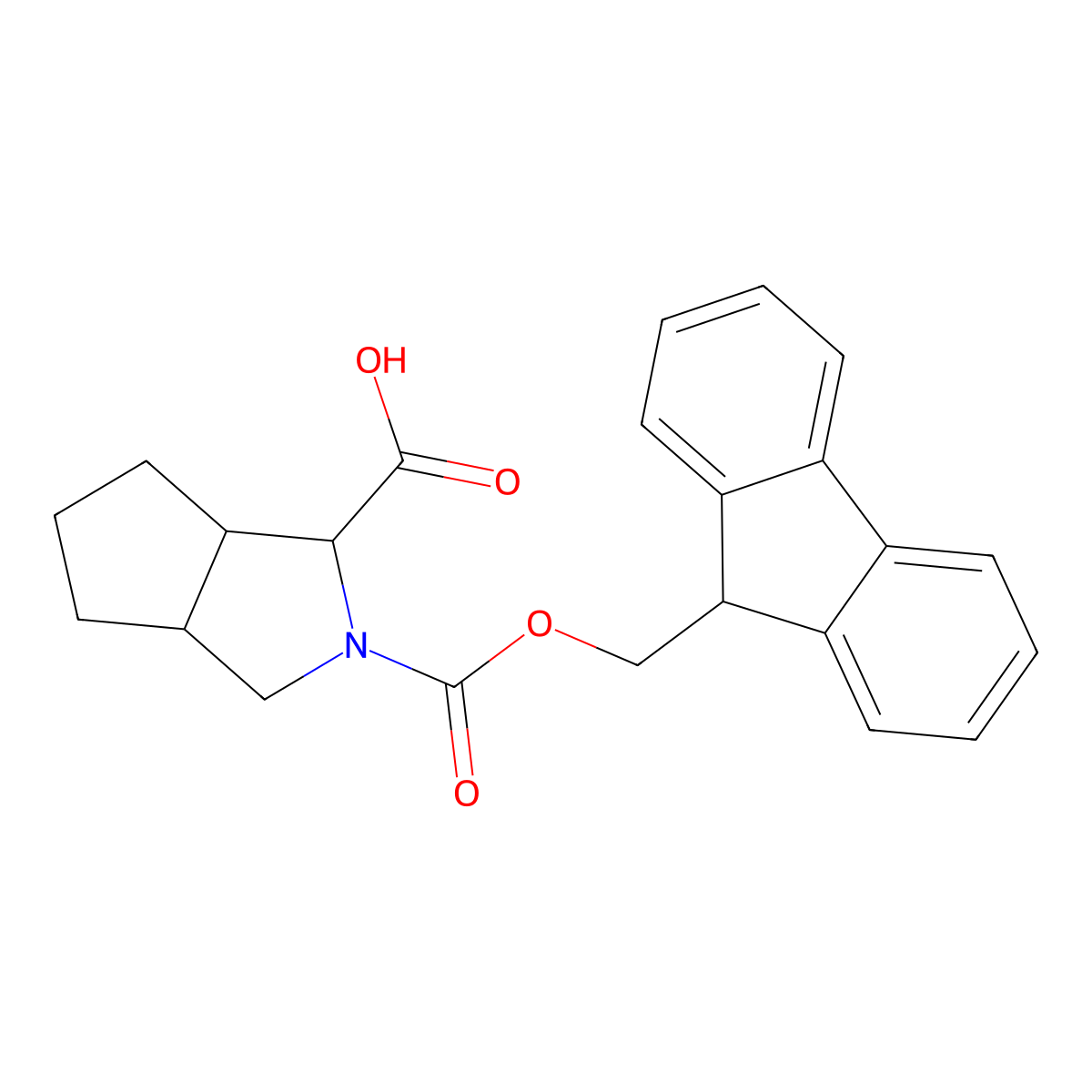 2-{[(9H-fluoren-9-yl)methoxy]carbonyl}-octahydrocyclopenta[c]pyrrole-1-carboxylic acid molecular structure, CAS 1597137-34-2