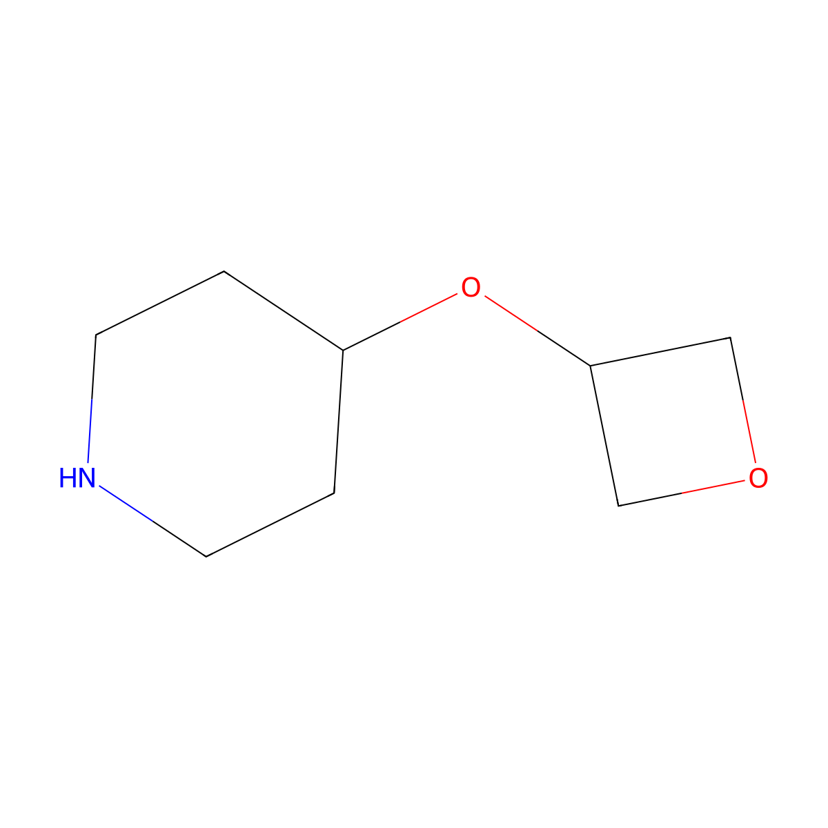 4-(Oxetan-3-yloxy)piperidine molecular structure, CAS 1597146-41-2
