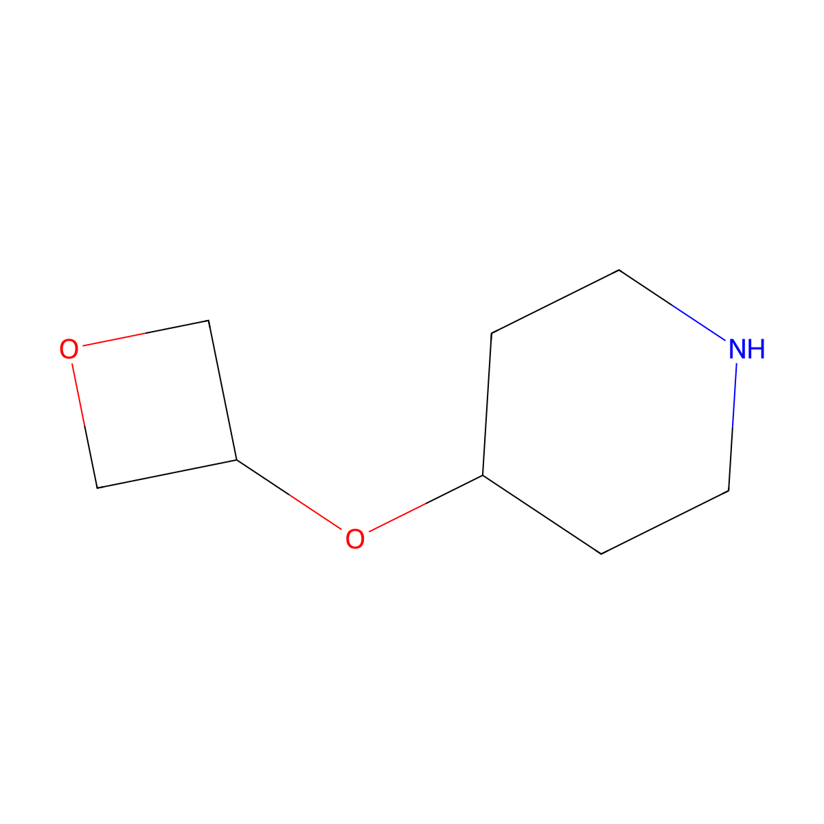 4-(Oxetan-3-yloxy)piperidine molecular structure, CAS 1597146-41-2