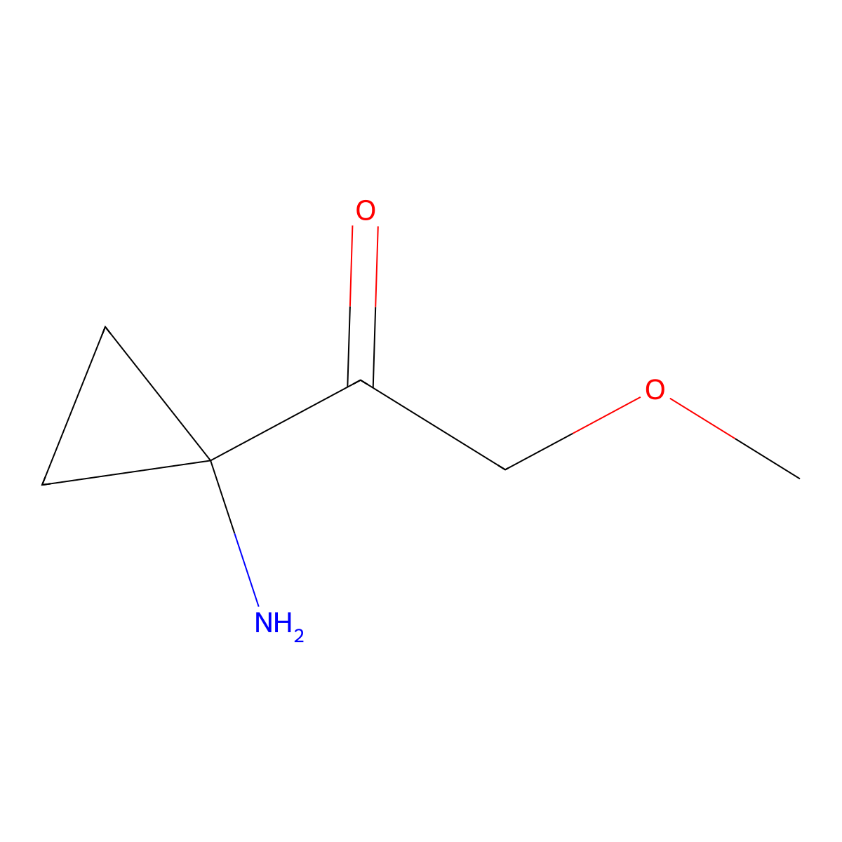 1-(1-Aminocyclopropyl)-2-methoxyethan-1-one molecular structure, CAS 1597161-89-1