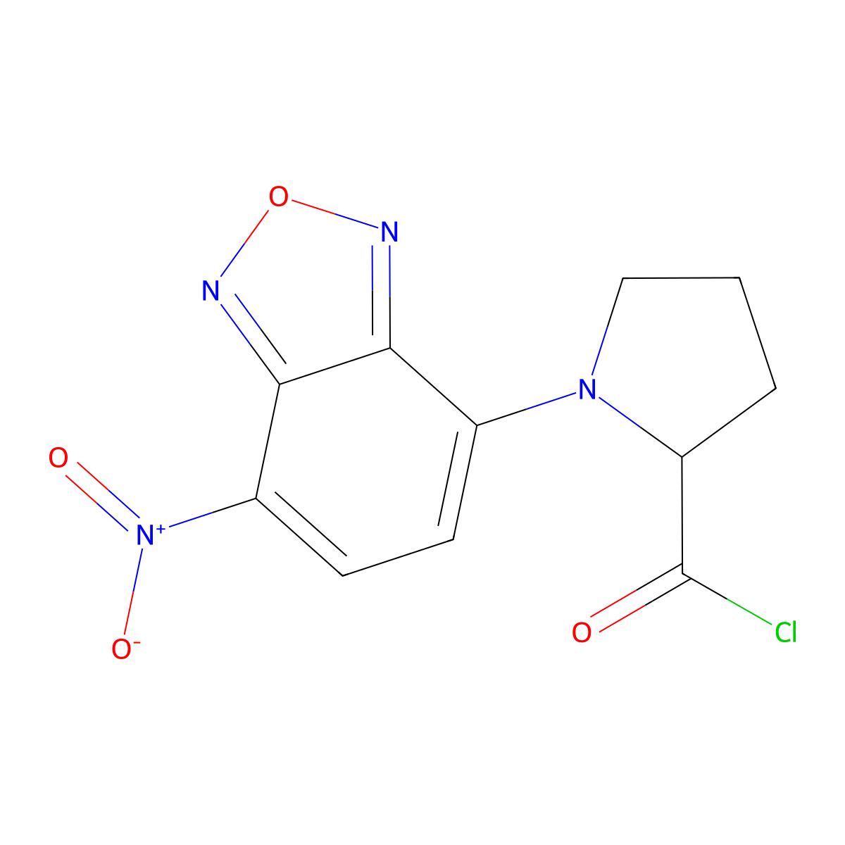 (S)-(-)-NBD-Pro-COCl molecular structure, CAS 159717-68-7
