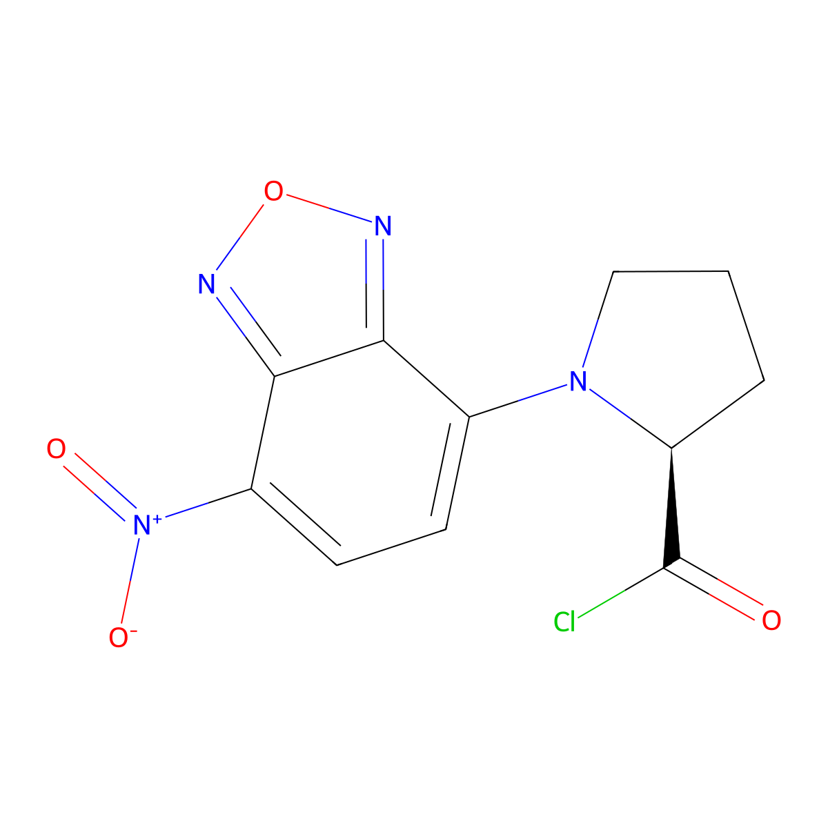 (S)-(-)-NBD-Pro-COCl molecular structure, CAS 159717-68-7