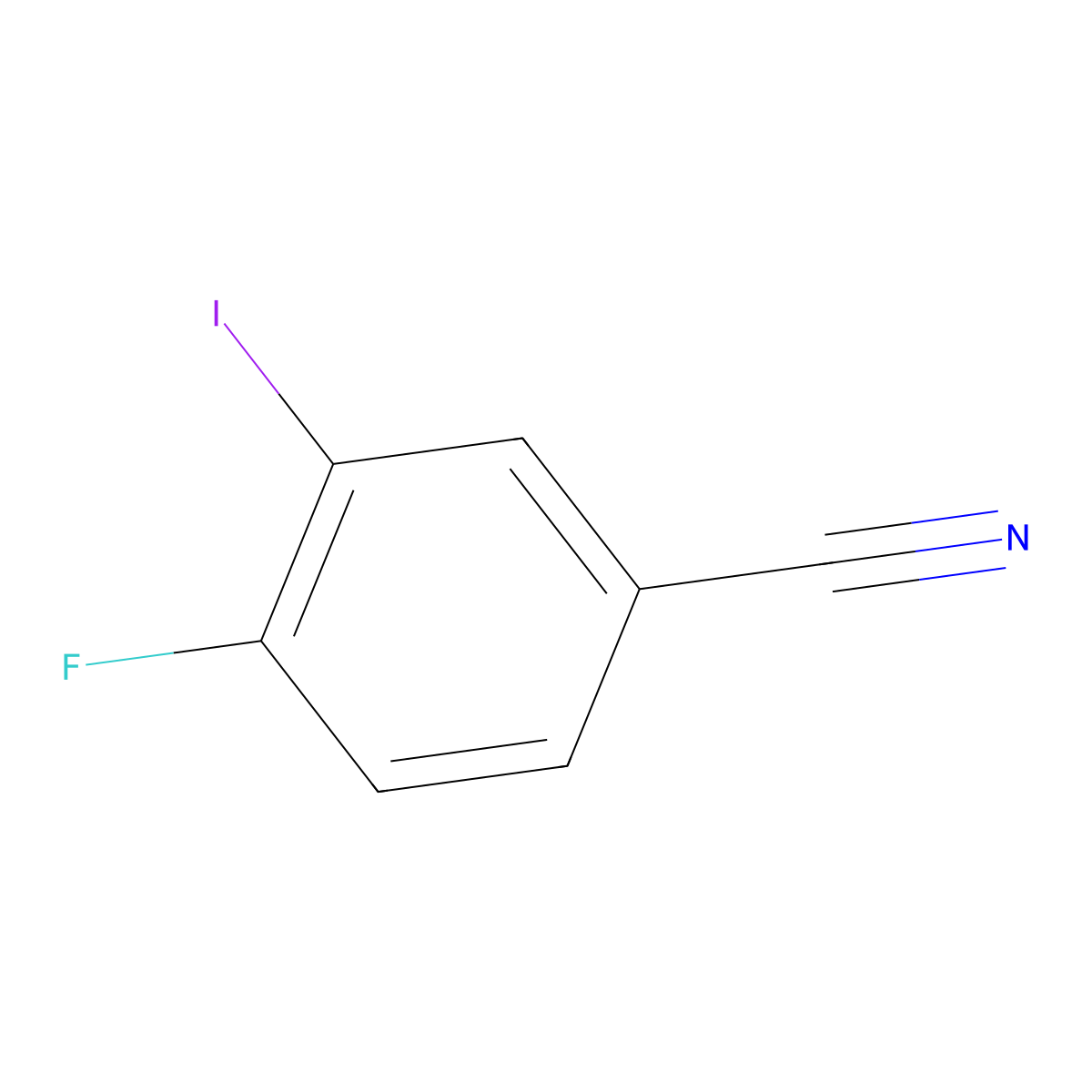 4-Fluoro-3-iodobenzonitrile molecular structure, CAS 159719-57-0