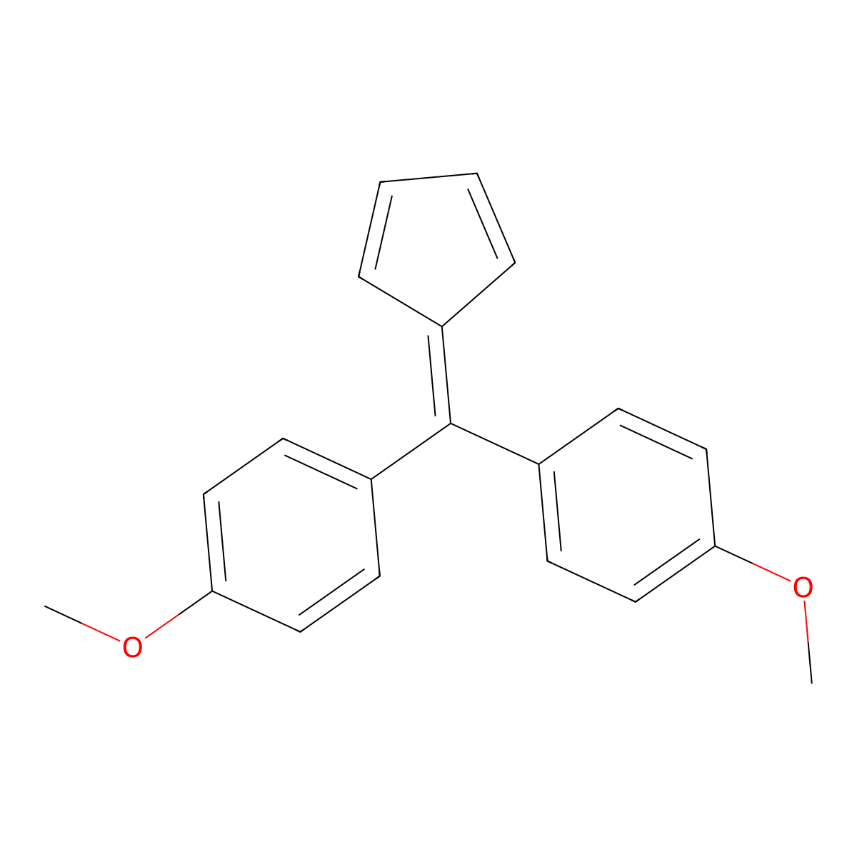6,6-Bis(p-methoxyphenyl)fulvene molecular structure, CAS 15972-55-1