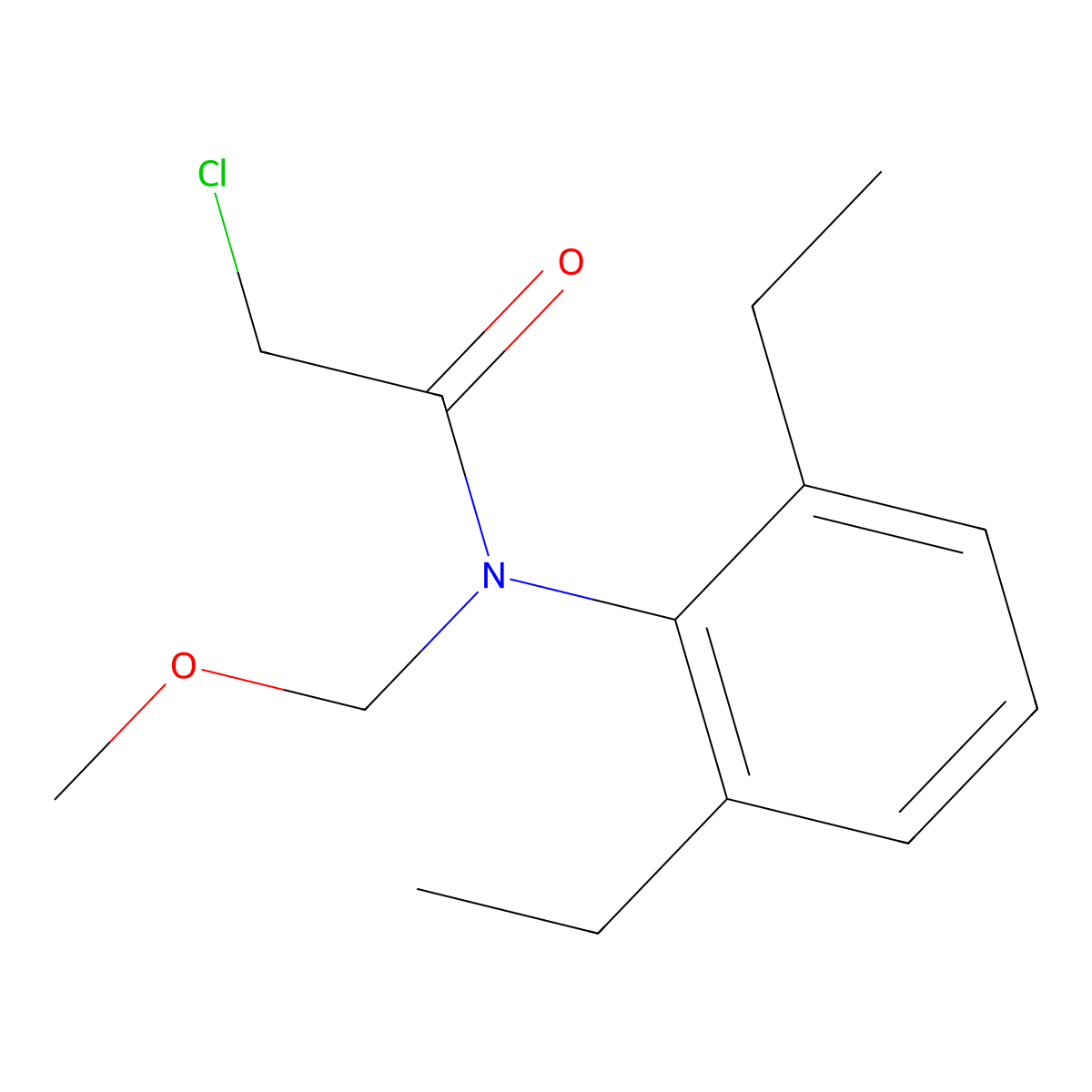 Alachlor molecular structure, CAS 15972-60-8