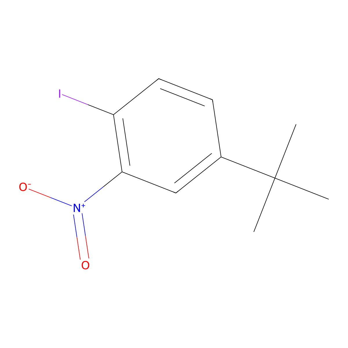 4-Iodo-3-nitro-tert-butylbenzene molecular structure, CAS 159724-39-7