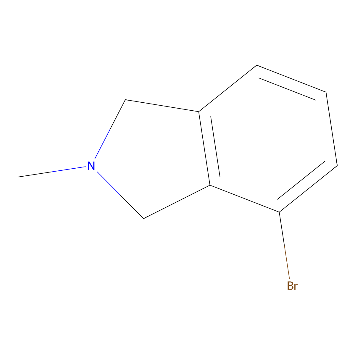 4-Bromo-2-methylisoindoline molecular structure, CAS 159724-74-0