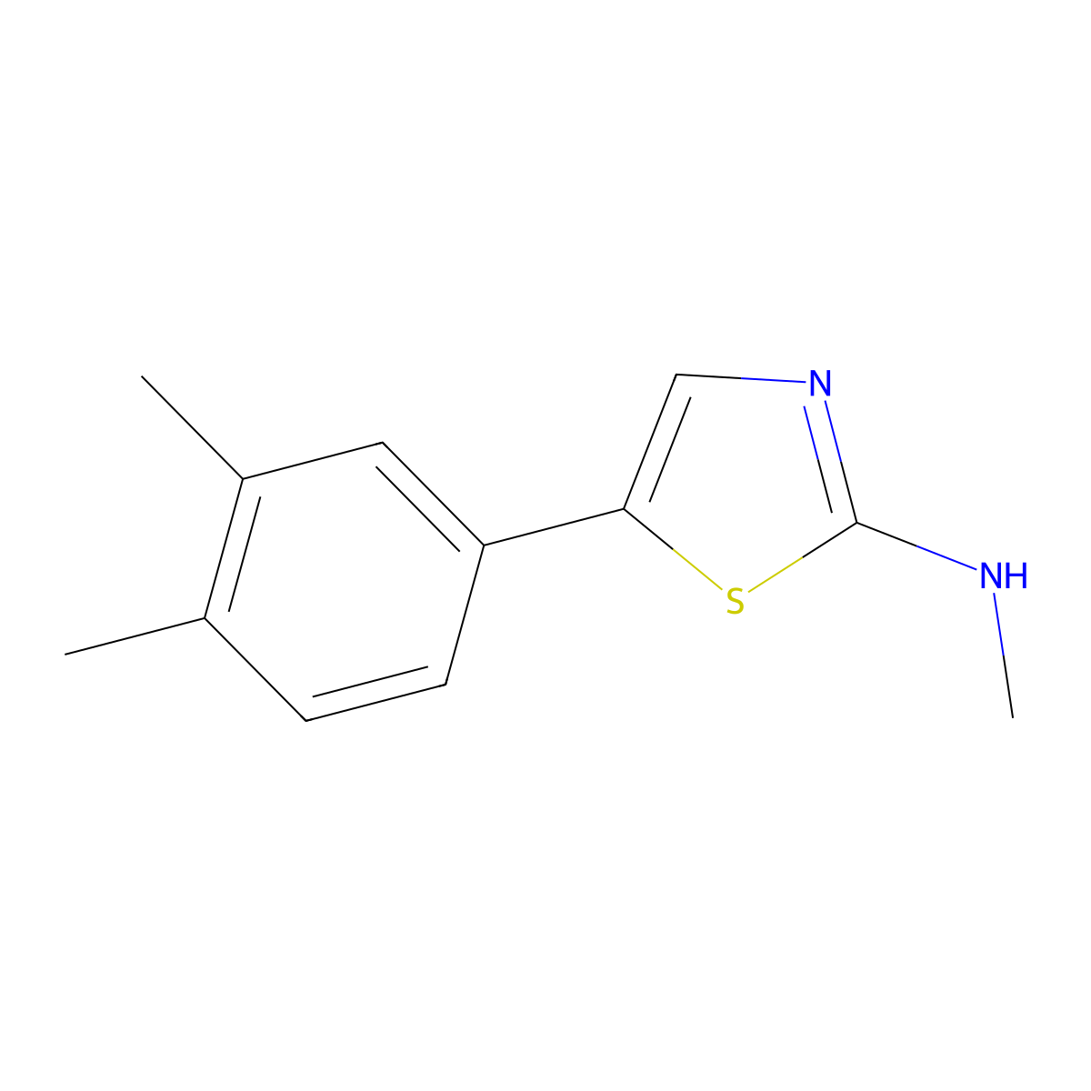 5-(3,4-Dimethylphenyl)-N-methylthiaZol-2-amine molecular structure, CAS 1597251-47-2