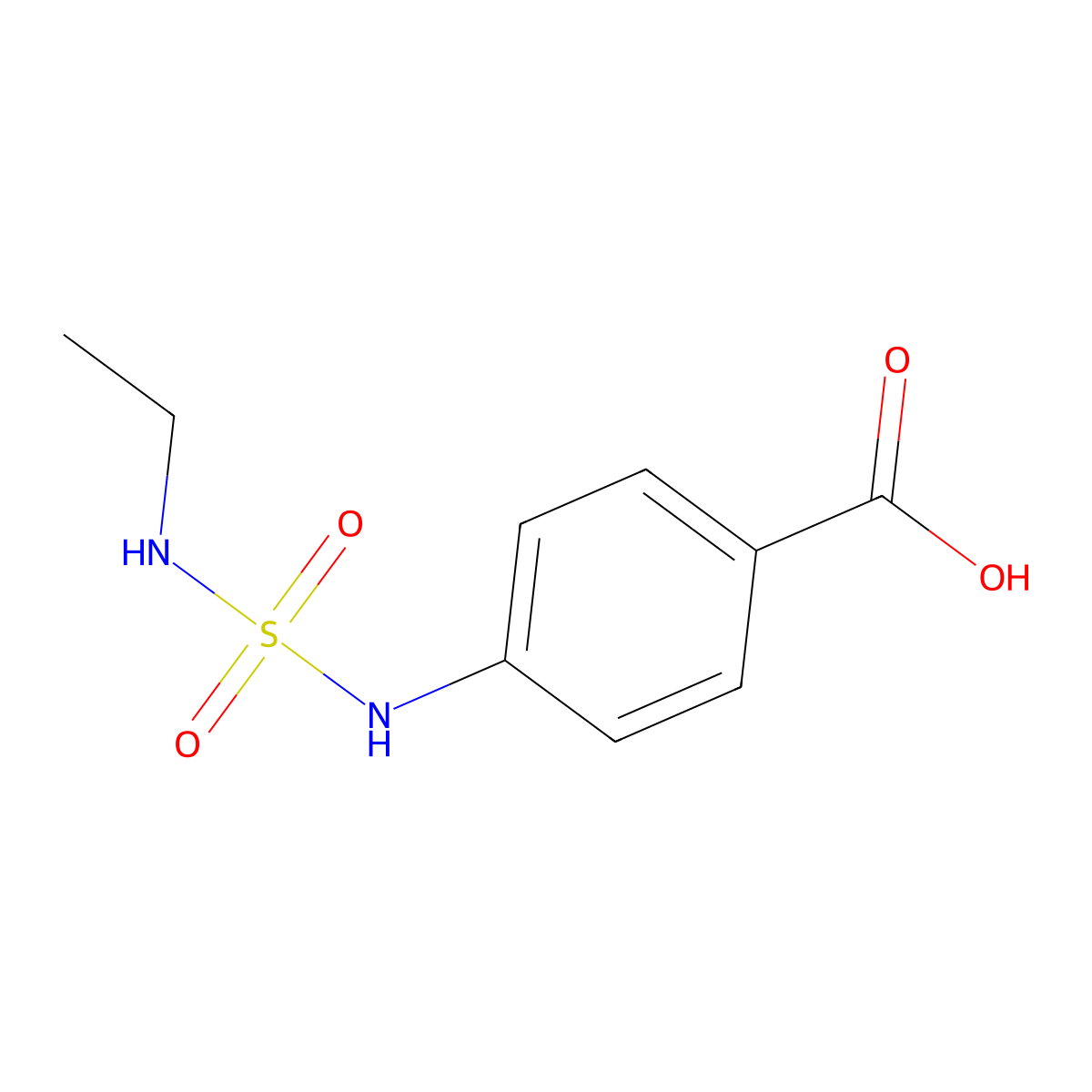 4-[(Ethylsulfamoyl)amino]benzoic acid molecular structure, CAS 1597263-69-8