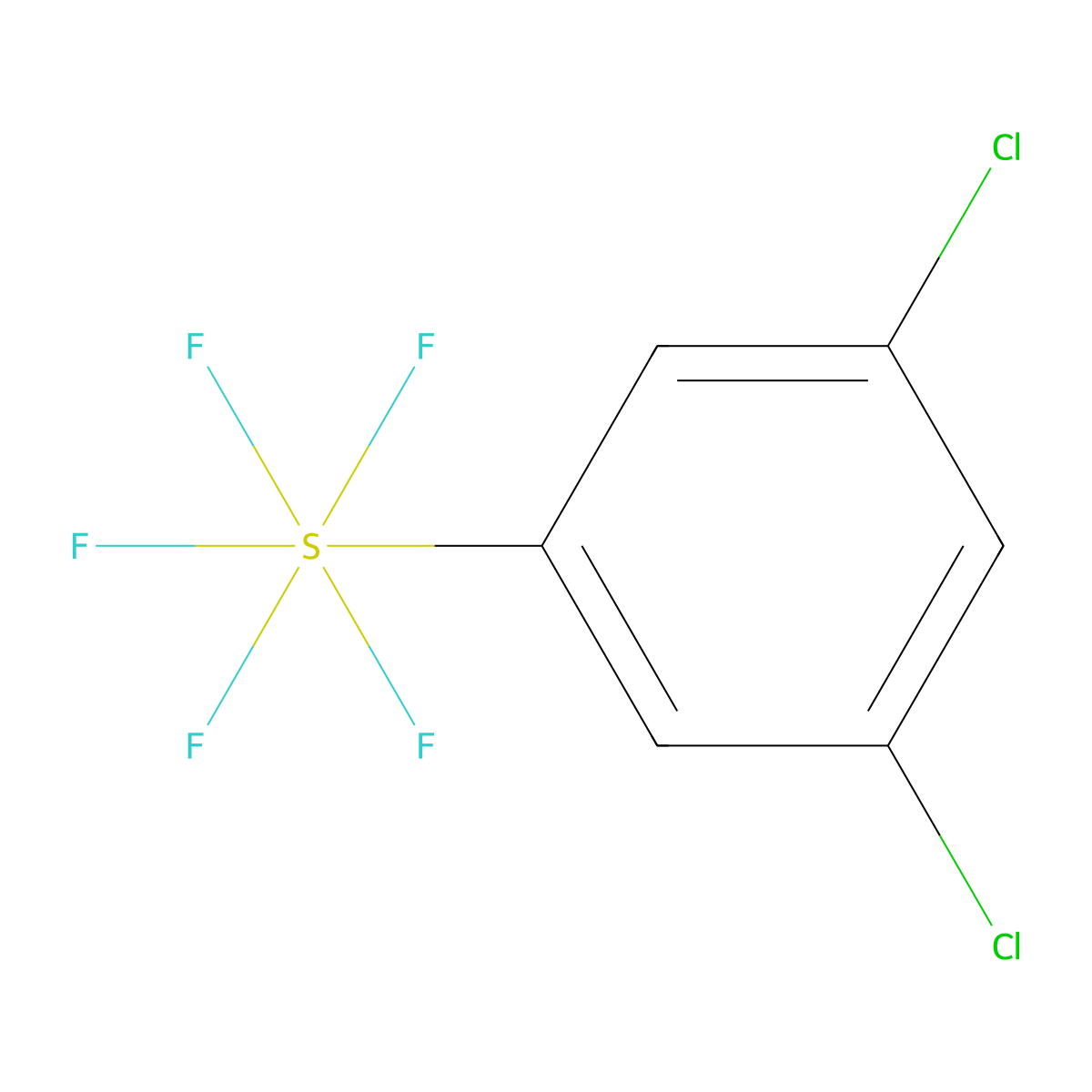 3,5-Dichloro(pentafluorosulfur)benzene molecular structure, CAS 159727-22-7
