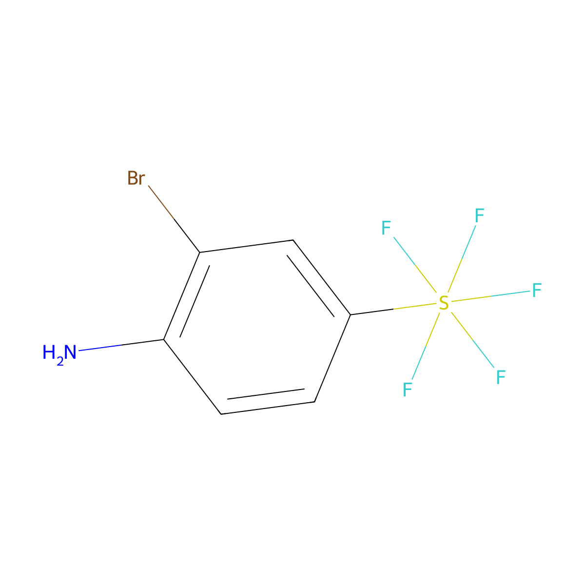 2-Bromo-4-(pentafluorosulfanyl)aniline molecular structure, CAS 159727-25-0