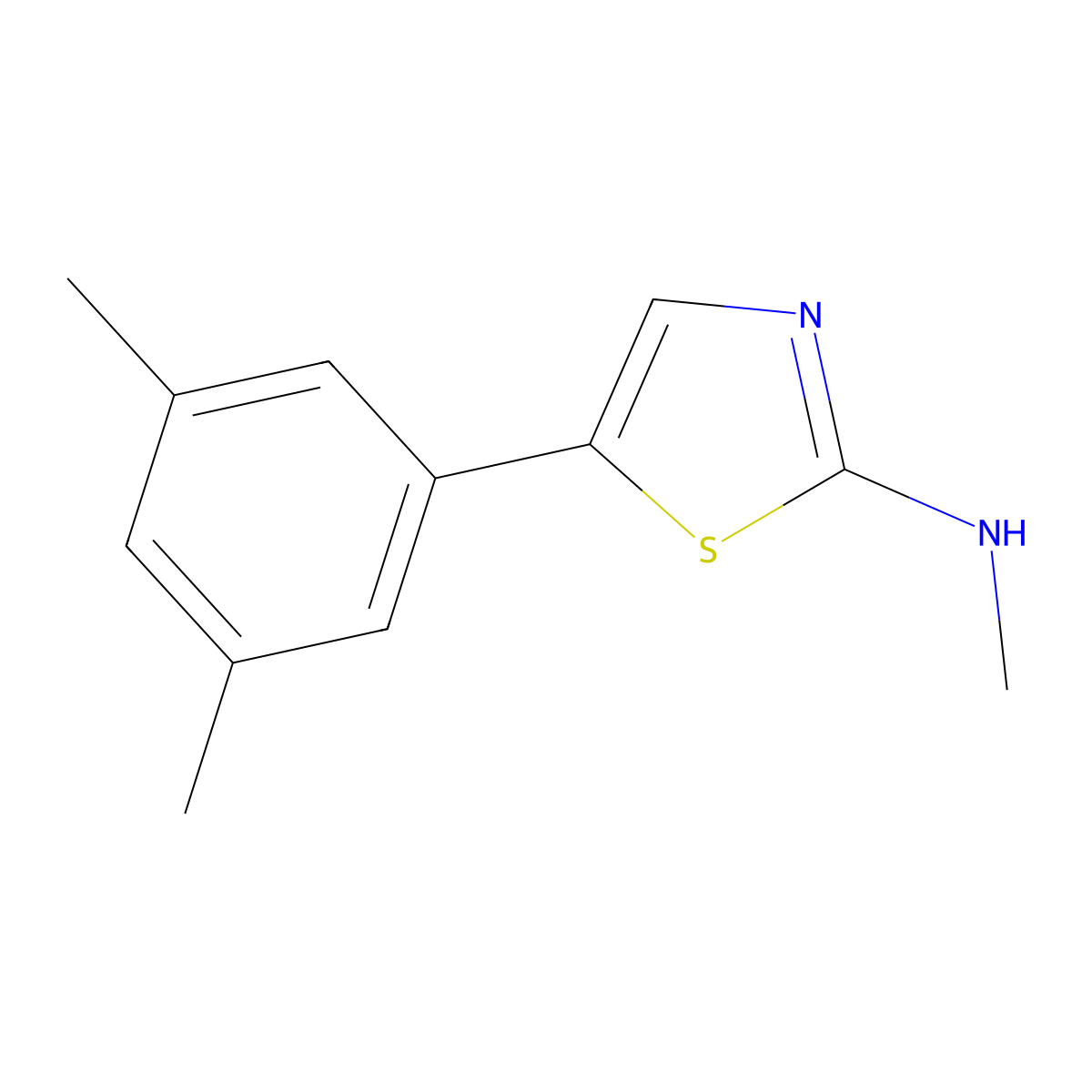 5-(3,5-Dimethylphenyl)-N-methylthiaZol-2-amine molecular structure, CAS 1597271-27-6