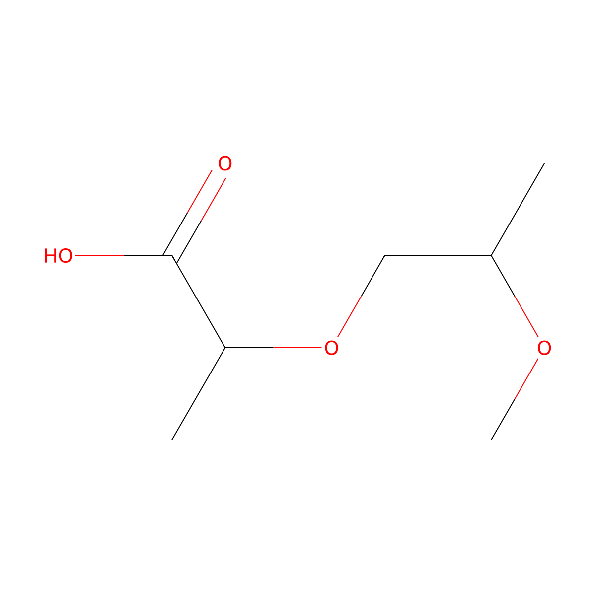 2-(2-Methoxypropoxy)propanoic acid molecular structure, CAS 1597291-19-4