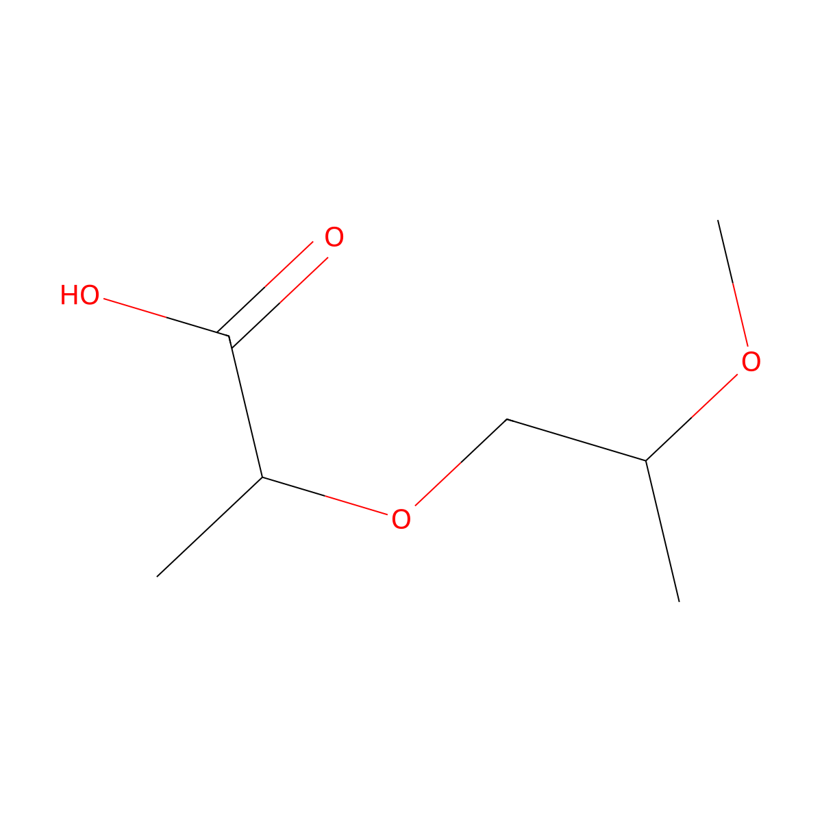 2-(2-Methoxypropoxy)propanoic acid molecular structure, CAS 1597291-19-4
