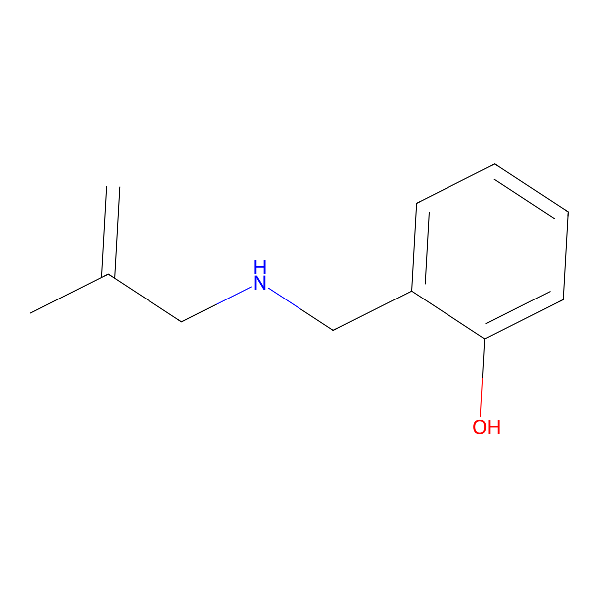 2-{[(2-Methylprop-2-en-1-yl)amino]methyl}phenol molecular structure, CAS 1597291-97-8